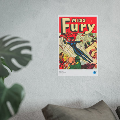 Miss Fury 3 Cover Golden Age Poster