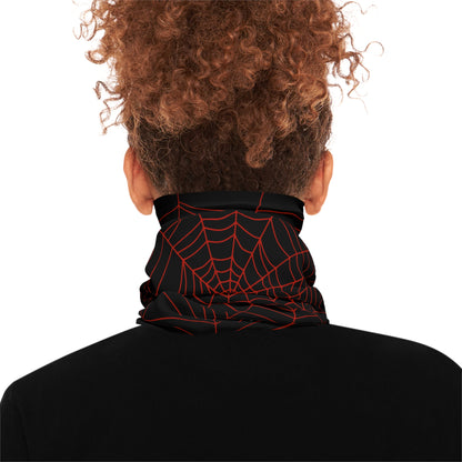 Secret ID Spider Web Red Black Multifunctional Neck Gaiter