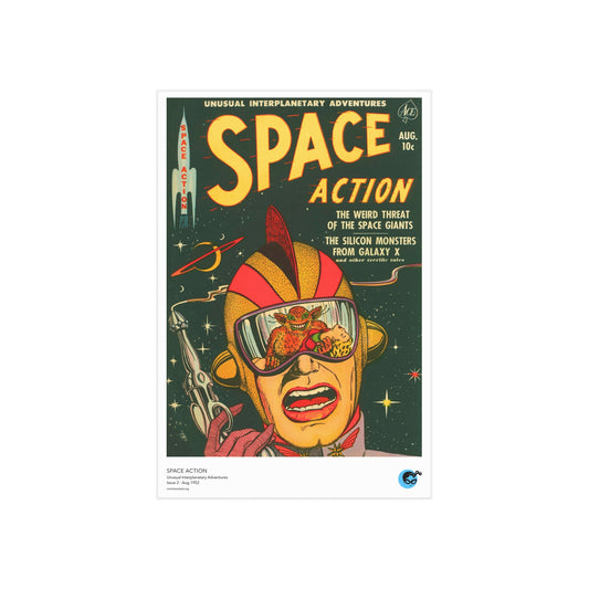 Space Action 2 Cover Golden Age Mini Print