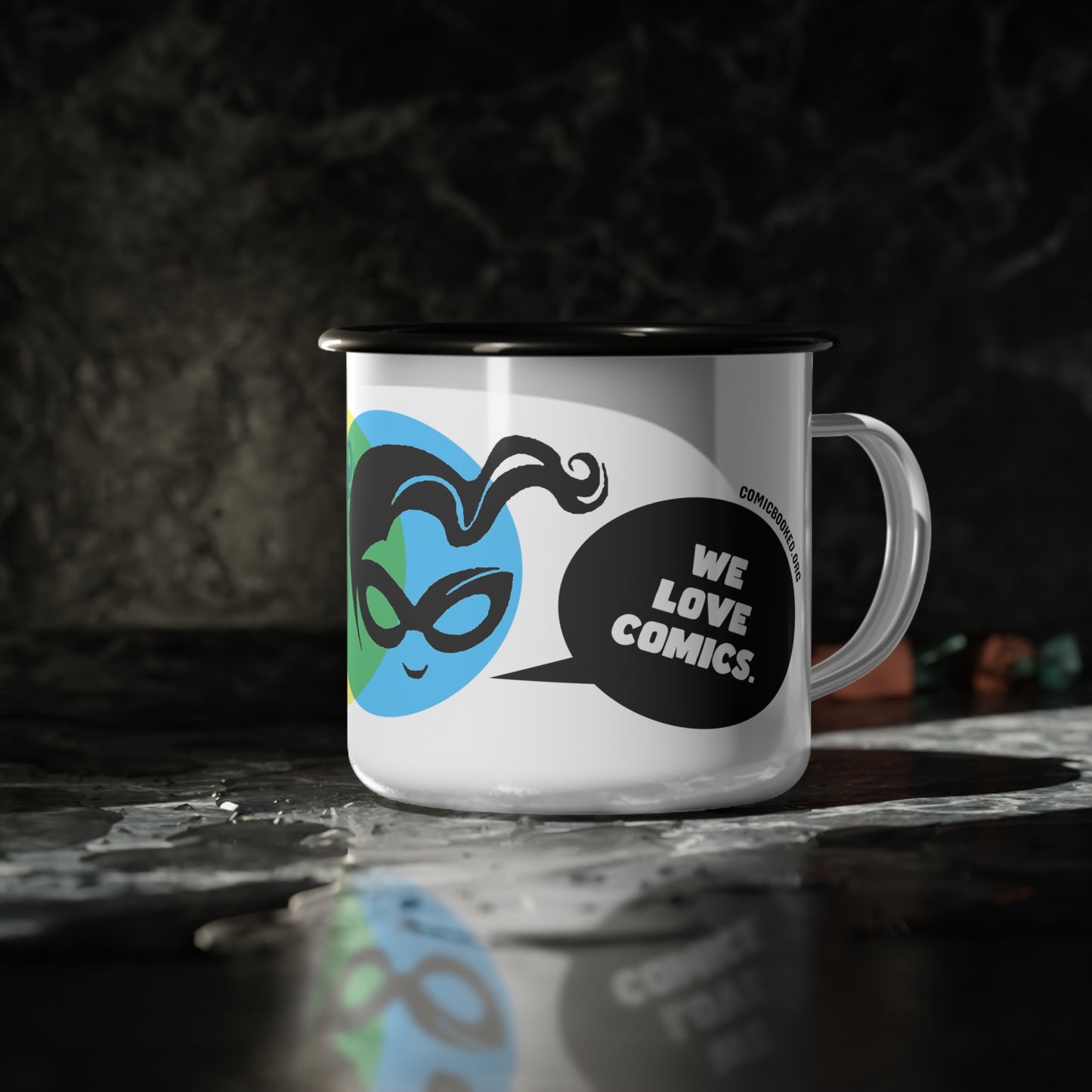 Masked Vigilante We Love Comics ComicBooked! Enamel Camp Cup