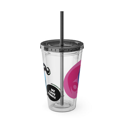 Masked Vigilante We Love Comics ComicBoooked! Sunsplash Tumbler with Straw
