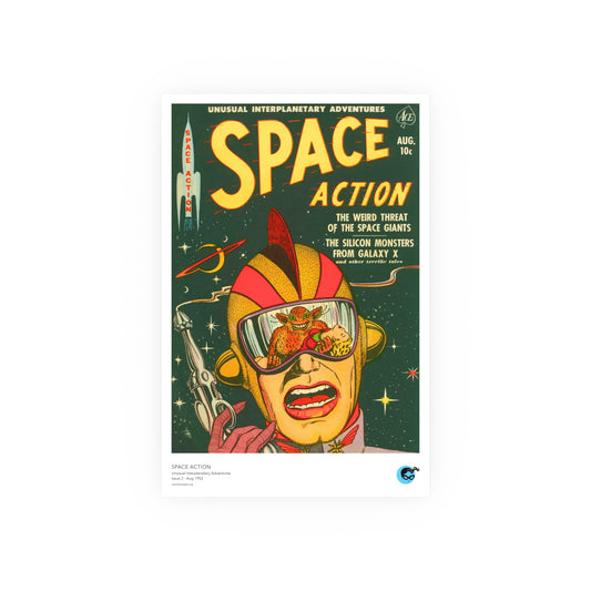 Space Action 2 Cover Golden Age Poster