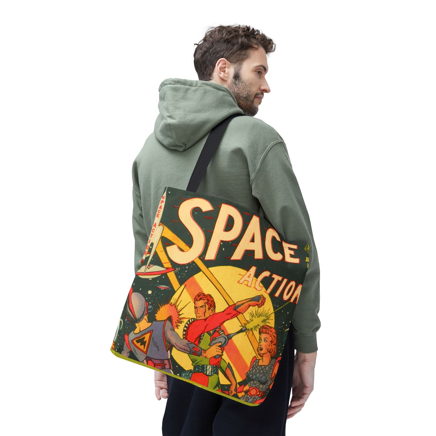 Space Action 1 Cover Golden Age Tote Bag