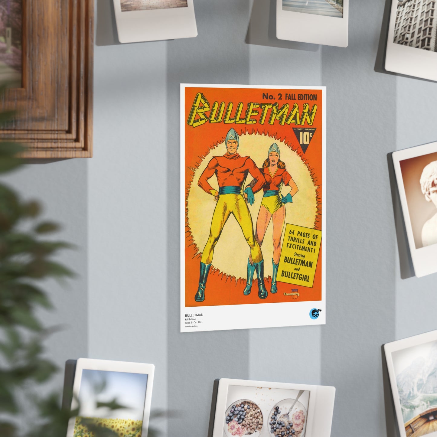 Bulletman 2 Cover Golden Age Mini Print